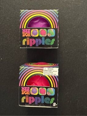 NeeDoh Ripples Teenie Squeeze Balls - Purple & Hot Pink (set of 2)